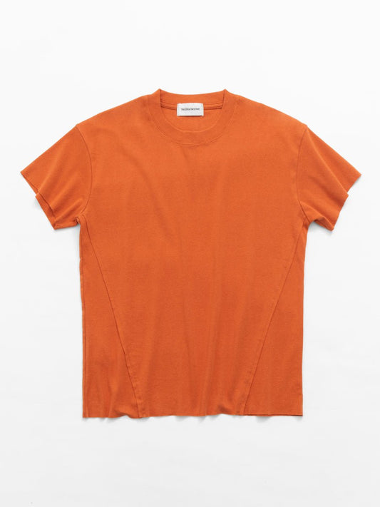 THEGREATMISTAKE. COTTON DYED KNITTED TEE/ ORANGE - GROGROCERY
