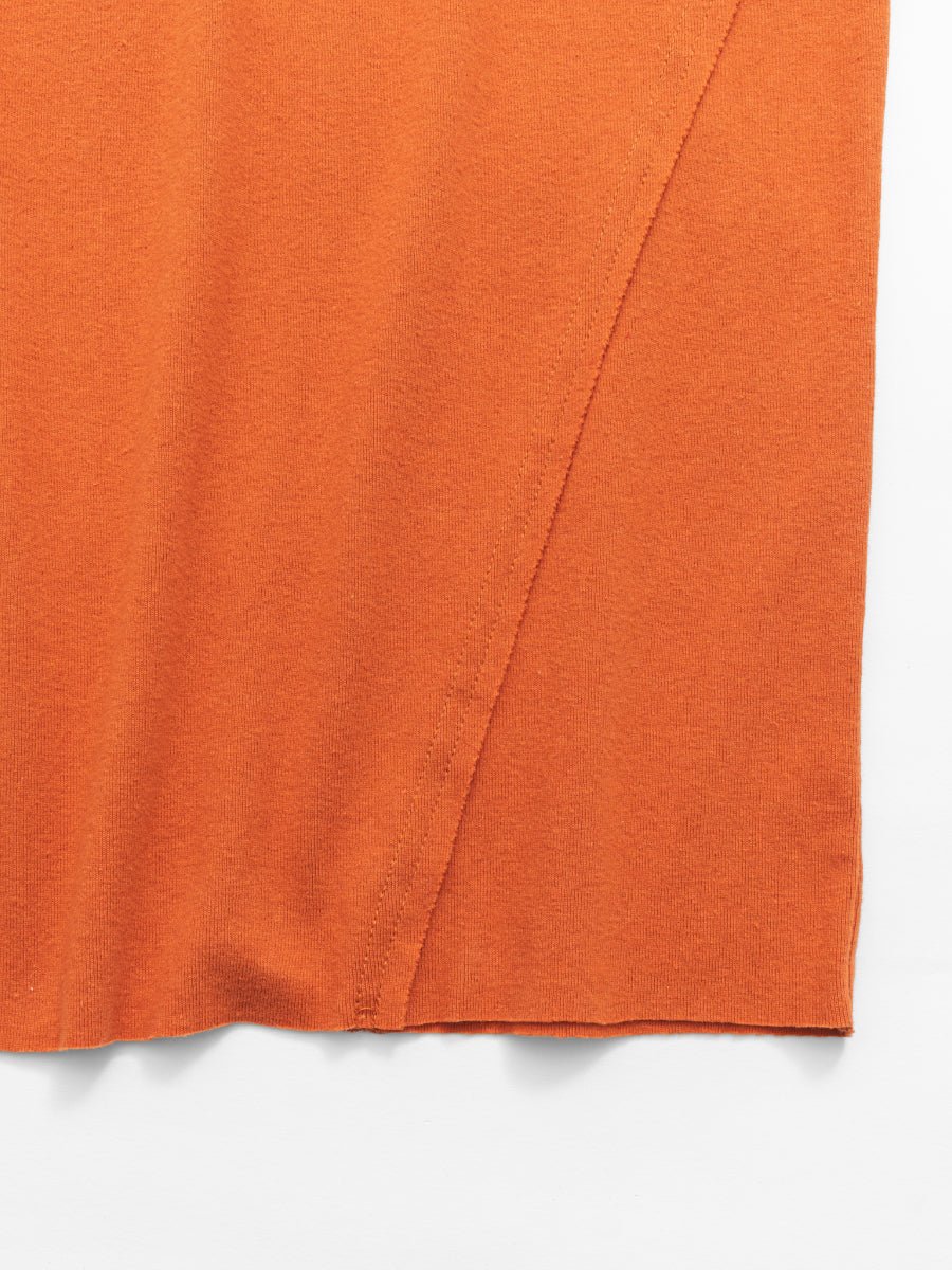 THEGREATMISTAKE. COTTON DYED KNITTED TEE/ ORANGE - GROGROCERY