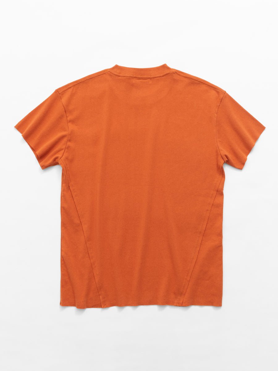 THEGREATMISTAKE. COTTON DYED KNITTED TEE/ ORANGE - GROGROCERY