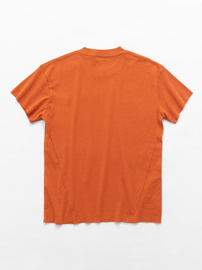 THEGREATMISTAKE. COTTON DYED KNITTED TEE/ ORANGE - GROGROCERY