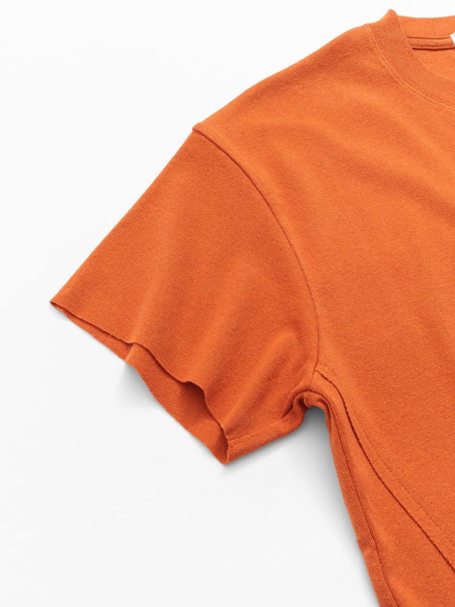 THEGREATMISTAKE. COTTON DYED KNITTED TEE/ ORANGE - GROGROCERY