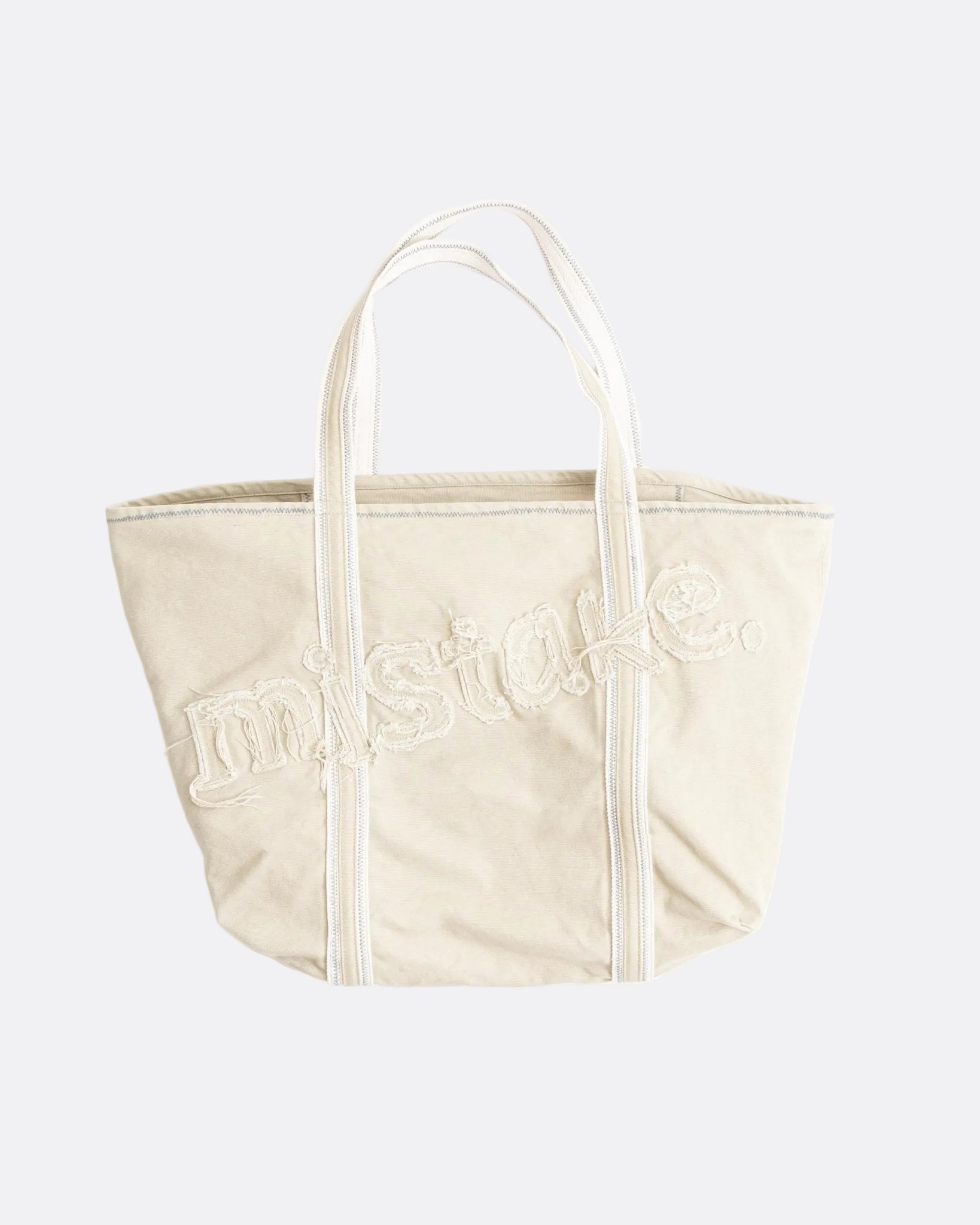 THEGREATMISTAKE. NO.8 DYE CANVAS TOTE BAG/ BEIGE - GROGROCERY