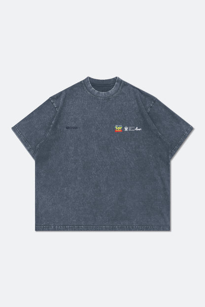 GROCERY | UNBOX INDUSTRIES | MAKEITLOUD | TOY STORY WASHED GRAPHIC BOXY TEE BY TOO NATTHAPONG/ NAVY