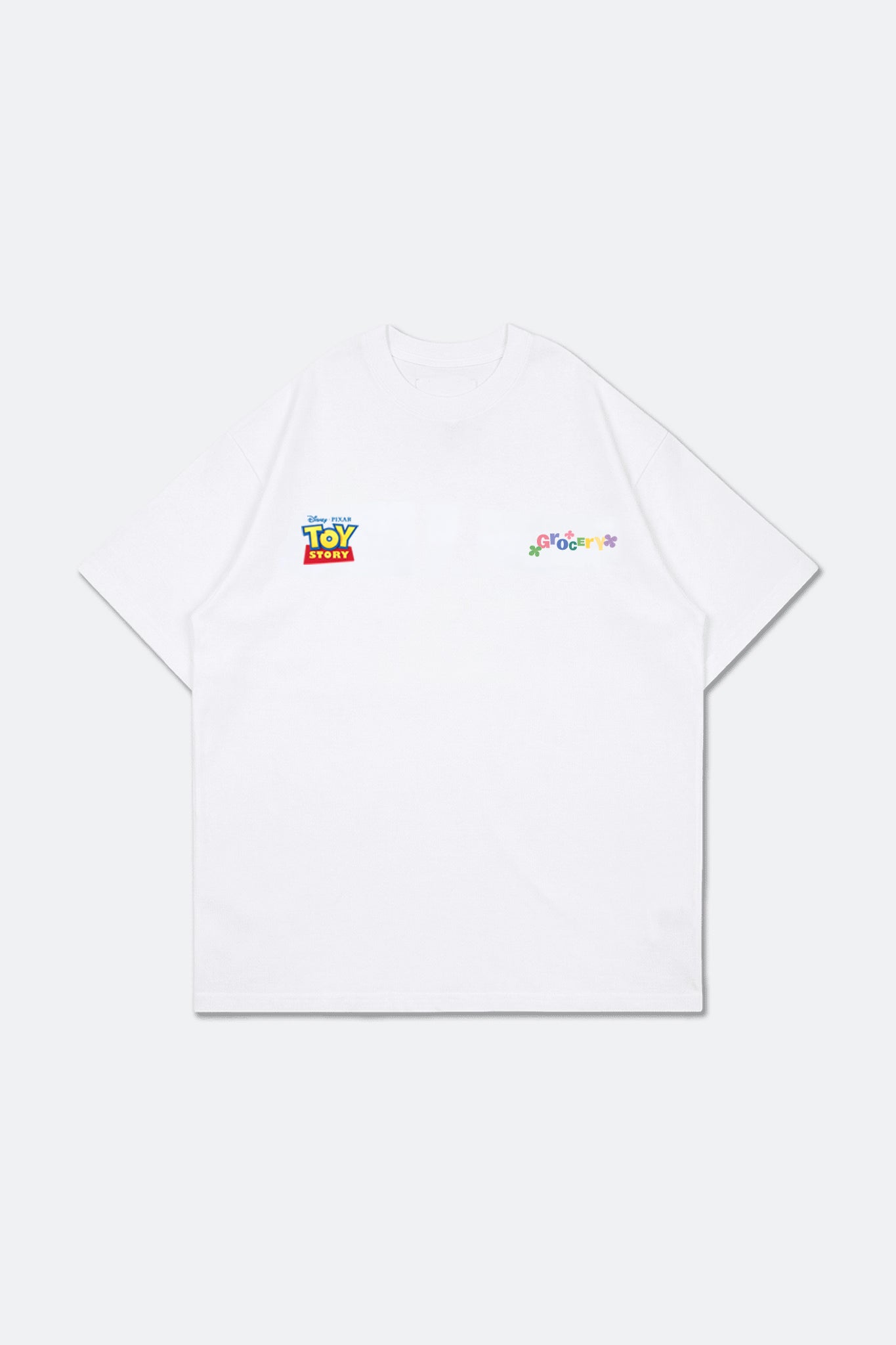 GROCERY | UNBOX INDUSTRIES | MAKEITLOUD | TOY STORY GRAPHIC BOXY TEE BY TOO NATTHAPONG/ WHITE