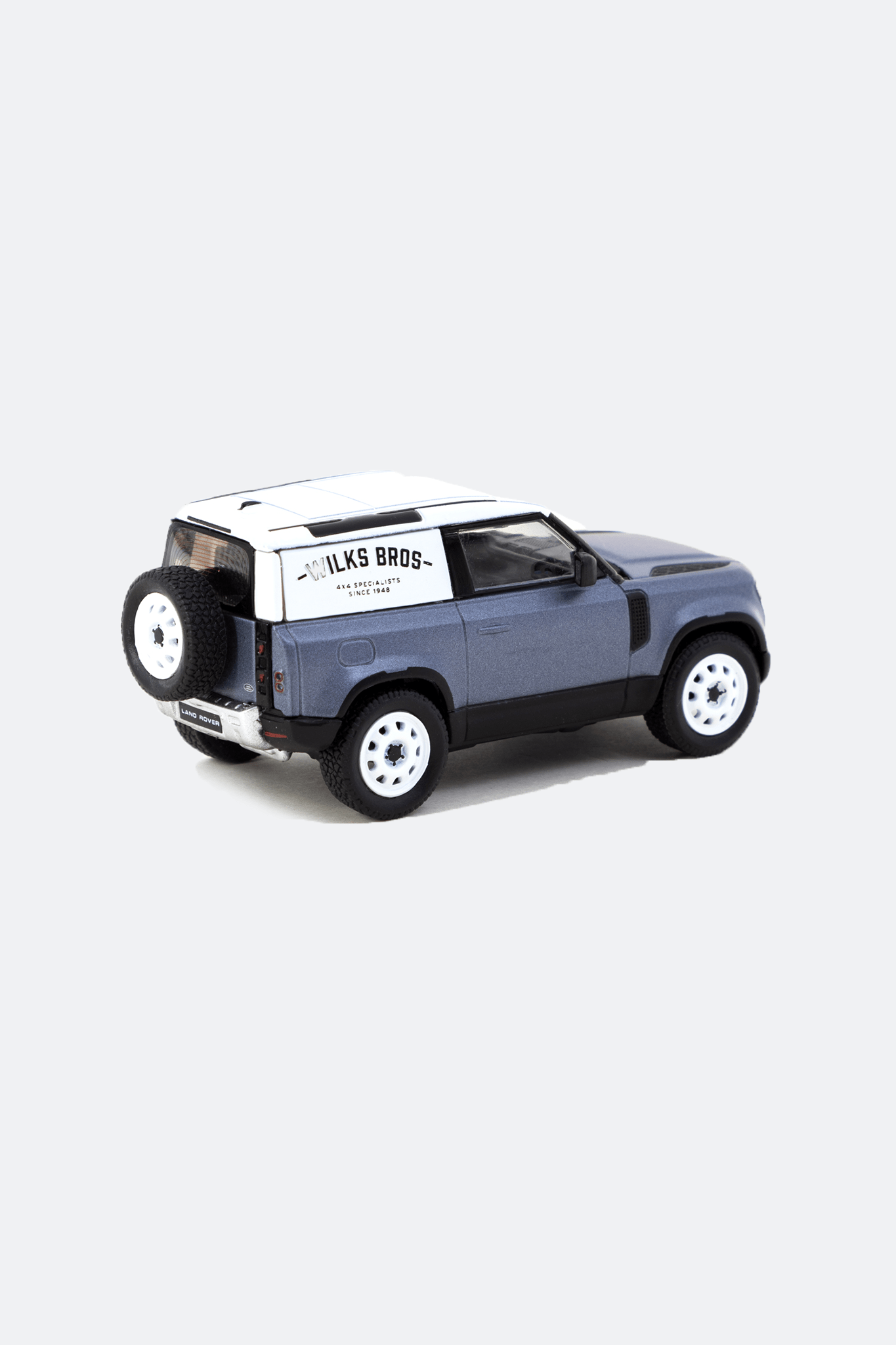 TRAMAC WORKS 1/64 LAND ROVER DEFENDER 90 MATTE BLUE GREY - GLOBAL64 - GROGROCERY
