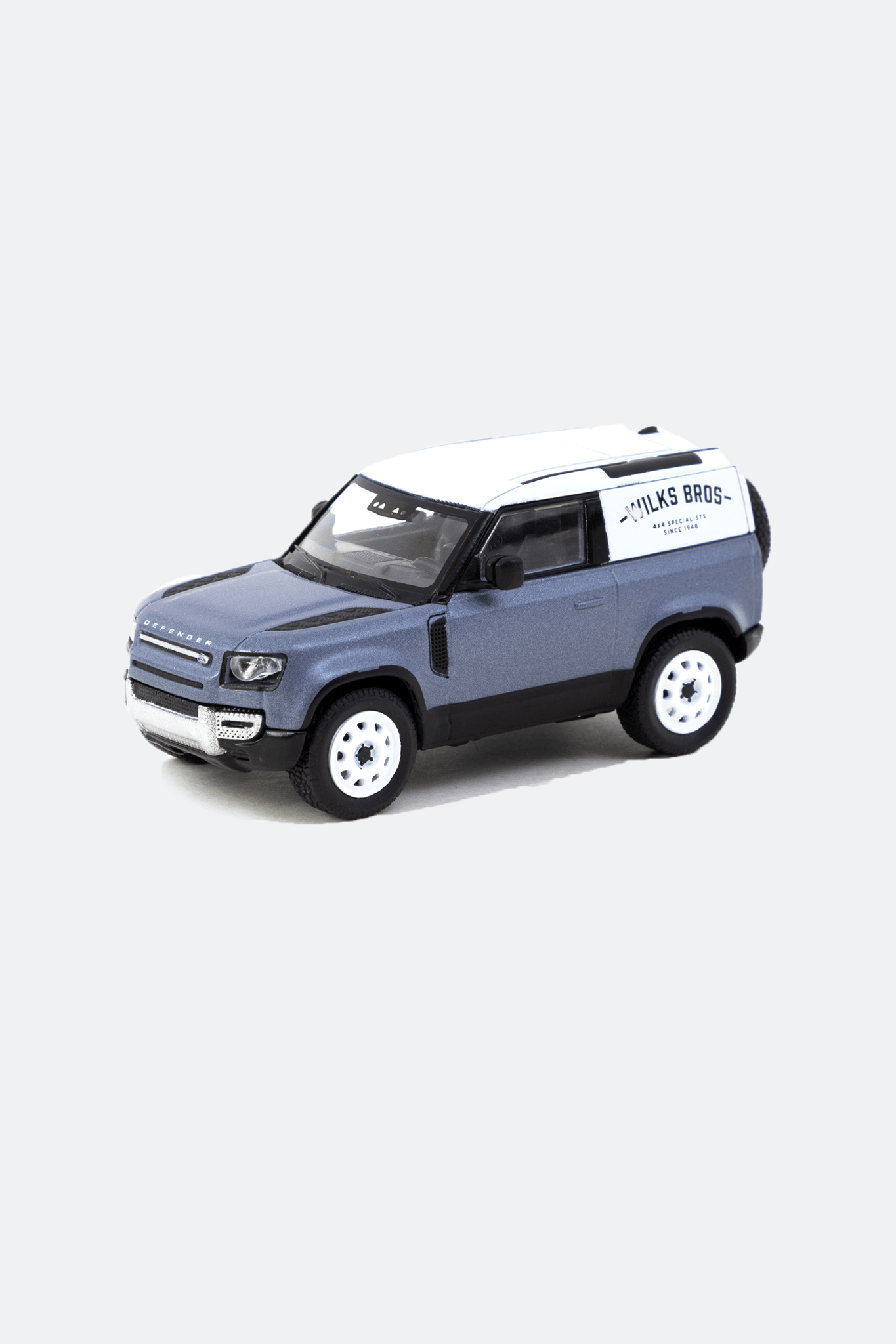 TRAMAC WORKS 1/64 LAND ROVER DEFENDER 90 MATTE BLUE GREY - GLOBAL64 - GROGROCERY
