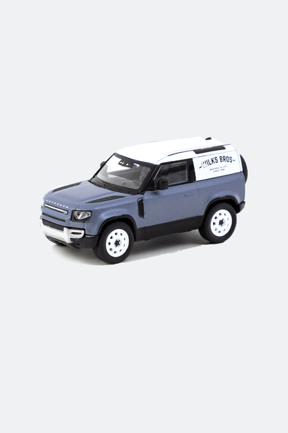TRAMAC WORKS 1/64 LAND ROVER DEFENDER 90 MATTE BLUE GREY - GLOBAL64 - GROGROCERY