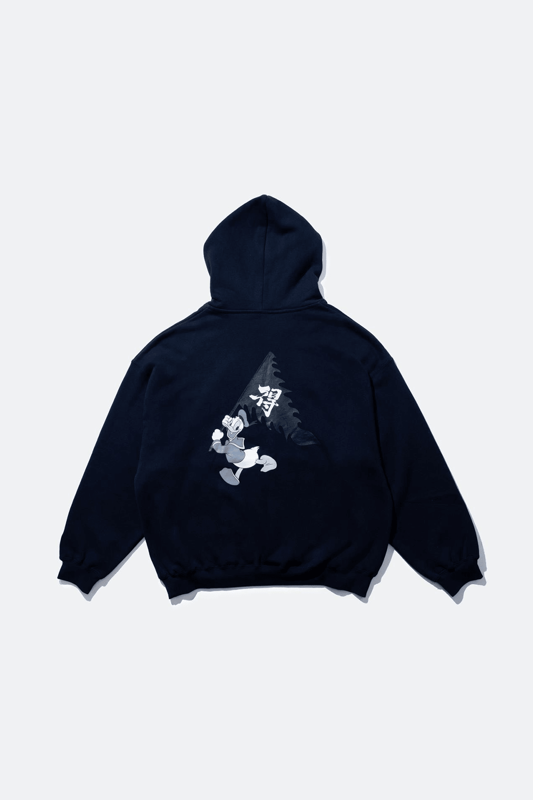 URDU X NEEDLESS DONALD DUCK「旗開得勝」HOODIE/ NAVY - GROGROCERY