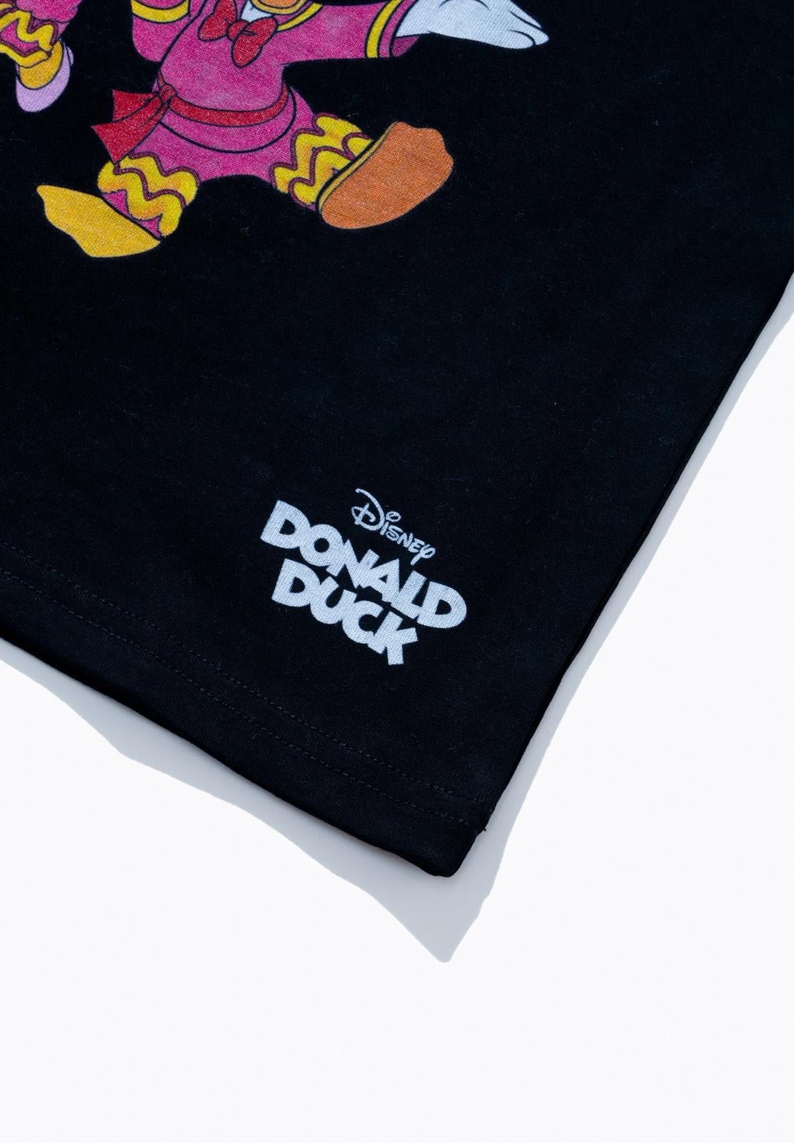 URDU X NEEDLESS DONALD DUCK「醒獅疊羅漢」KIDS TEE/ BLACK - GROGROCERY