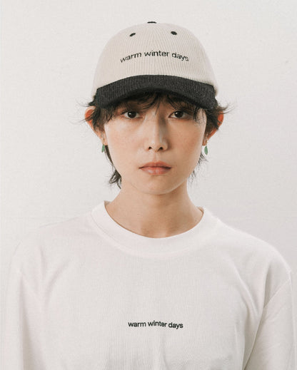 WARM WINTER DAYS CORDUROY CAP/ BLACK - GROGROCERY