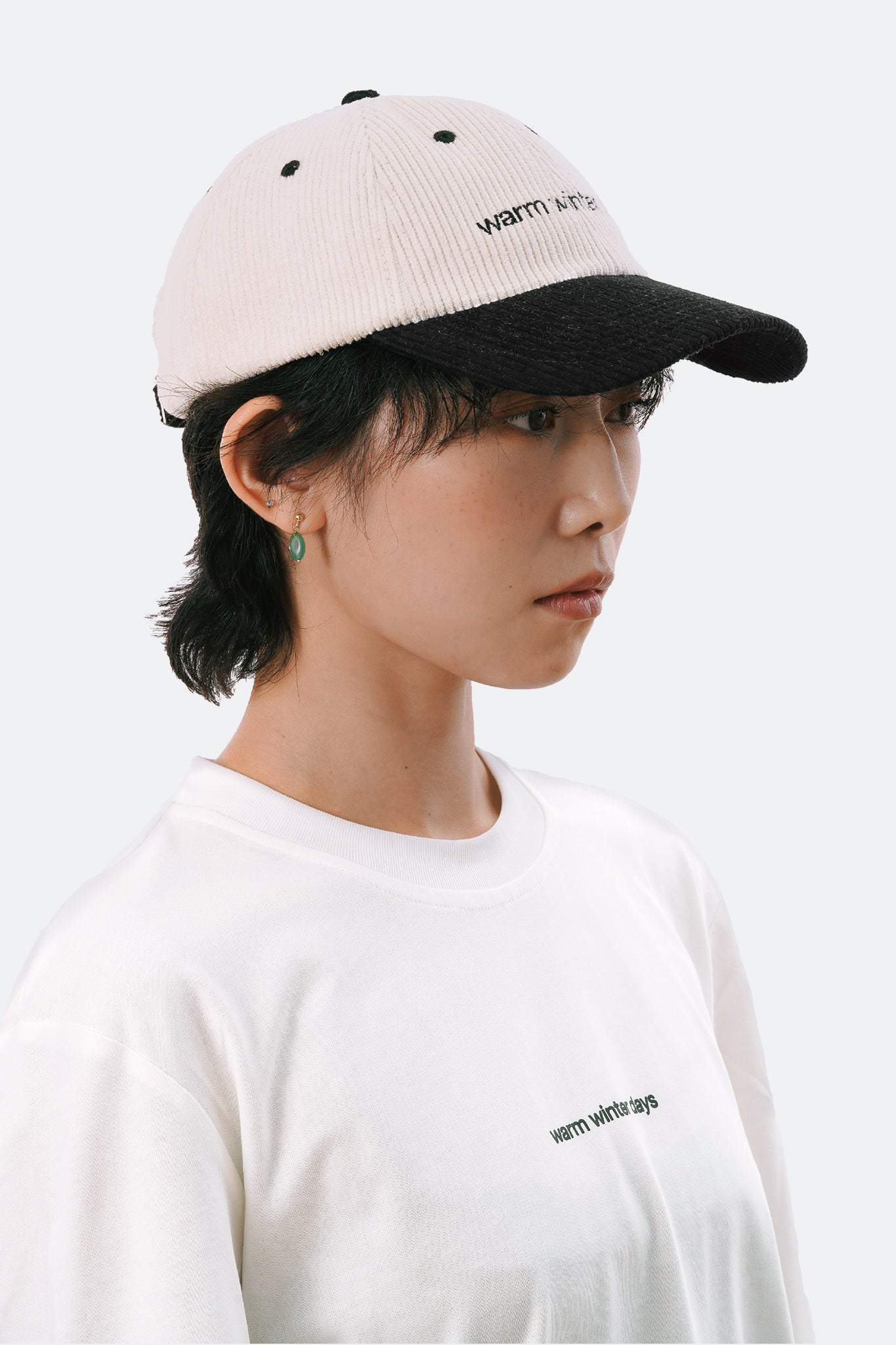 WARM WINTER DAYS CORDUROY CAP/ BLACK - GROGROCERY