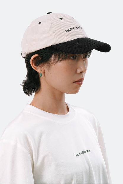 WARM WINTER DAYS CORDUROY CAP/ BLACK - GROGROCERY