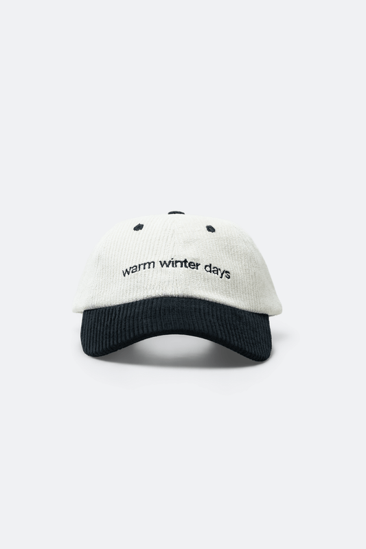 WARM WINTER DAYS CORDUROY CAP/ BLACK - GROGROCERY