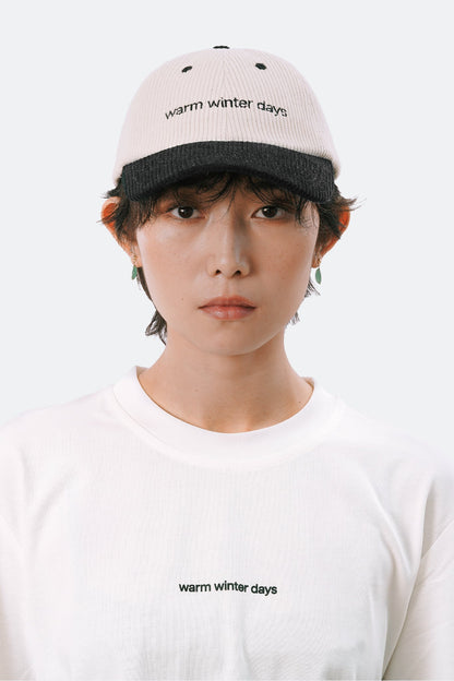 WARM WINTER DAYS CORDUROY CAP/ BLACK - GROGROCERY