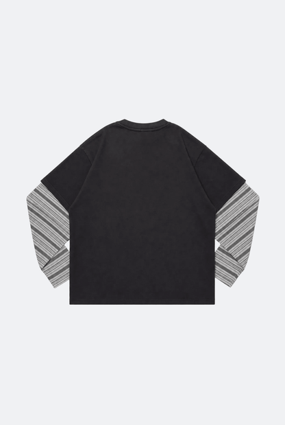 WARM WINTER DAYS DOUBLE LAYERED POCKET TEE/ GREY - GROGROCERY