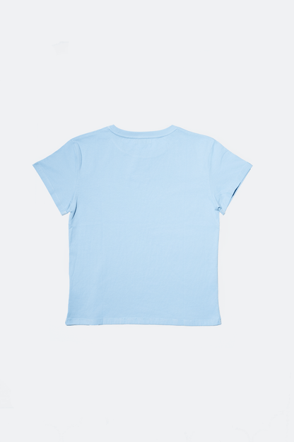 WARM WINTER DAYS GREETINGS TEE/ BABY BLUE - GROGROCERY