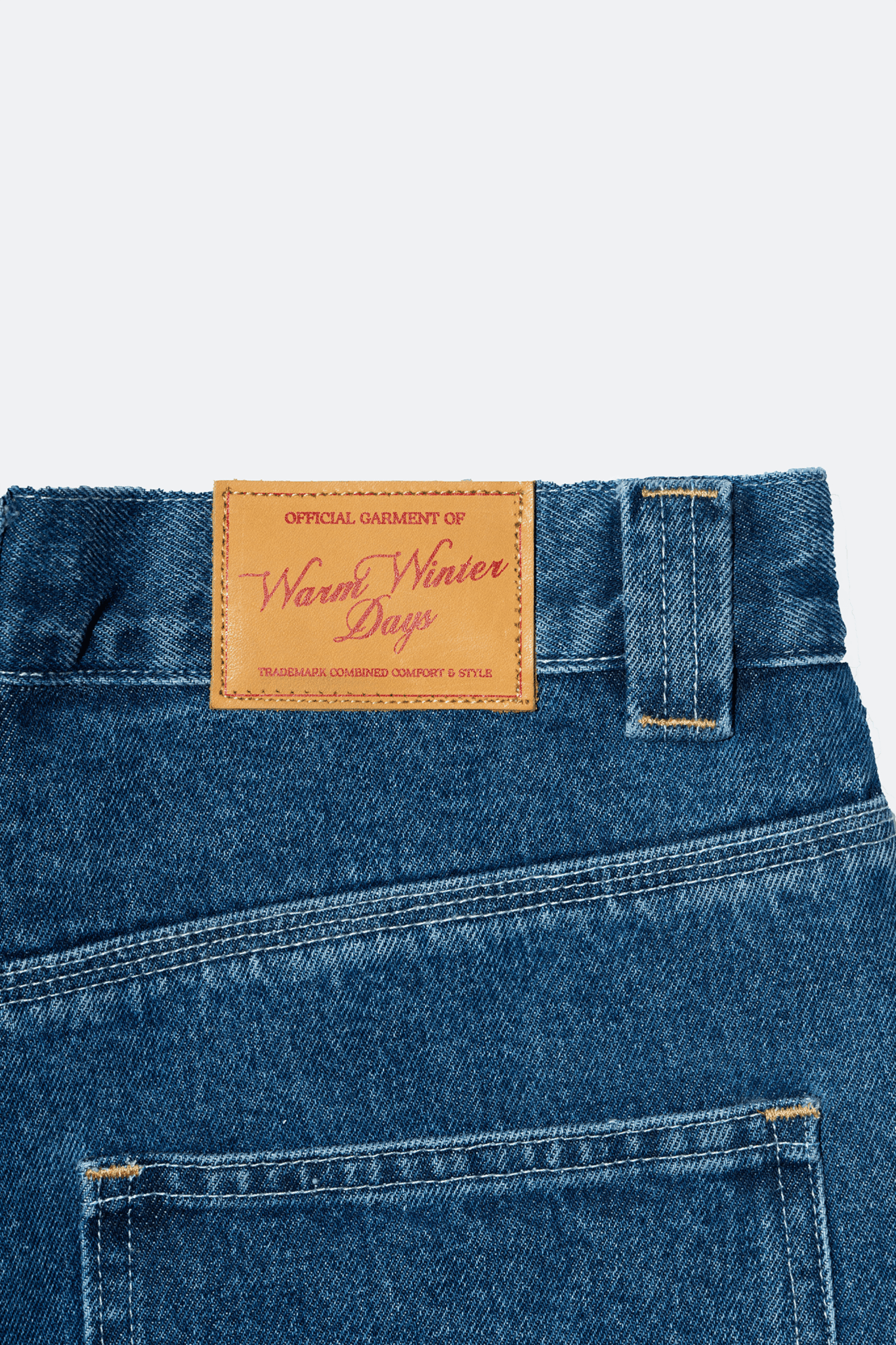 WARM WINTER DAYS SUNS OUT DENIM JORTS/ RINSE BLUE - GROGROCERY
