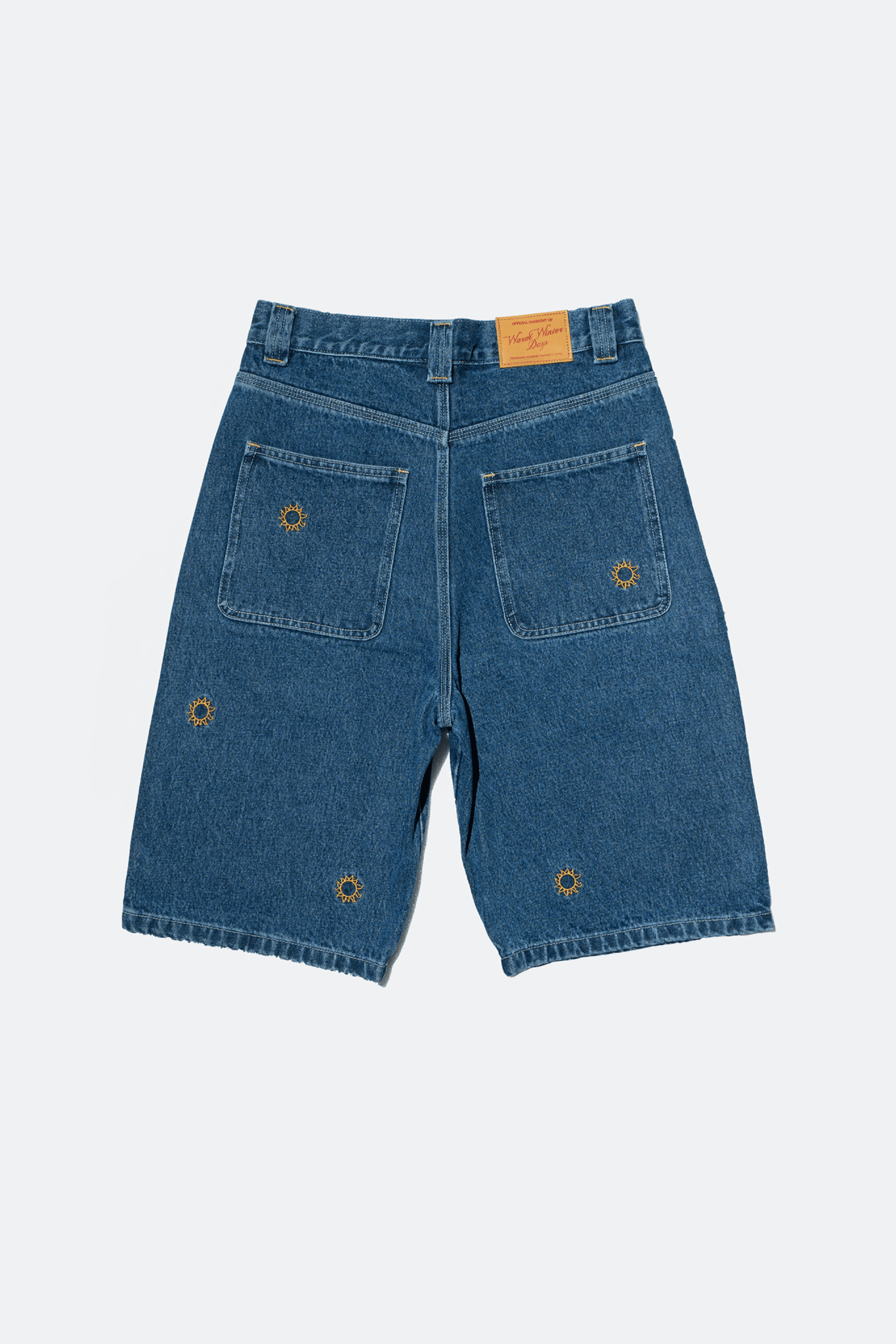 WARM WINTER DAYS SUNS OUT DENIM JORTS/ RINSE BLUE - GROGROCERY