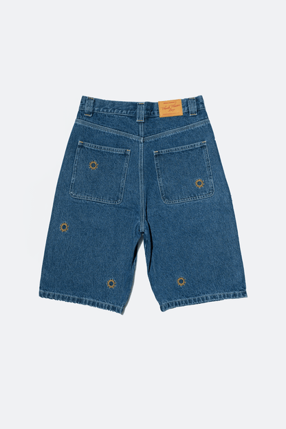 WARM WINTER DAYS SUNS OUT DENIM JORTS/ RINSE BLUE - GROGROCERY