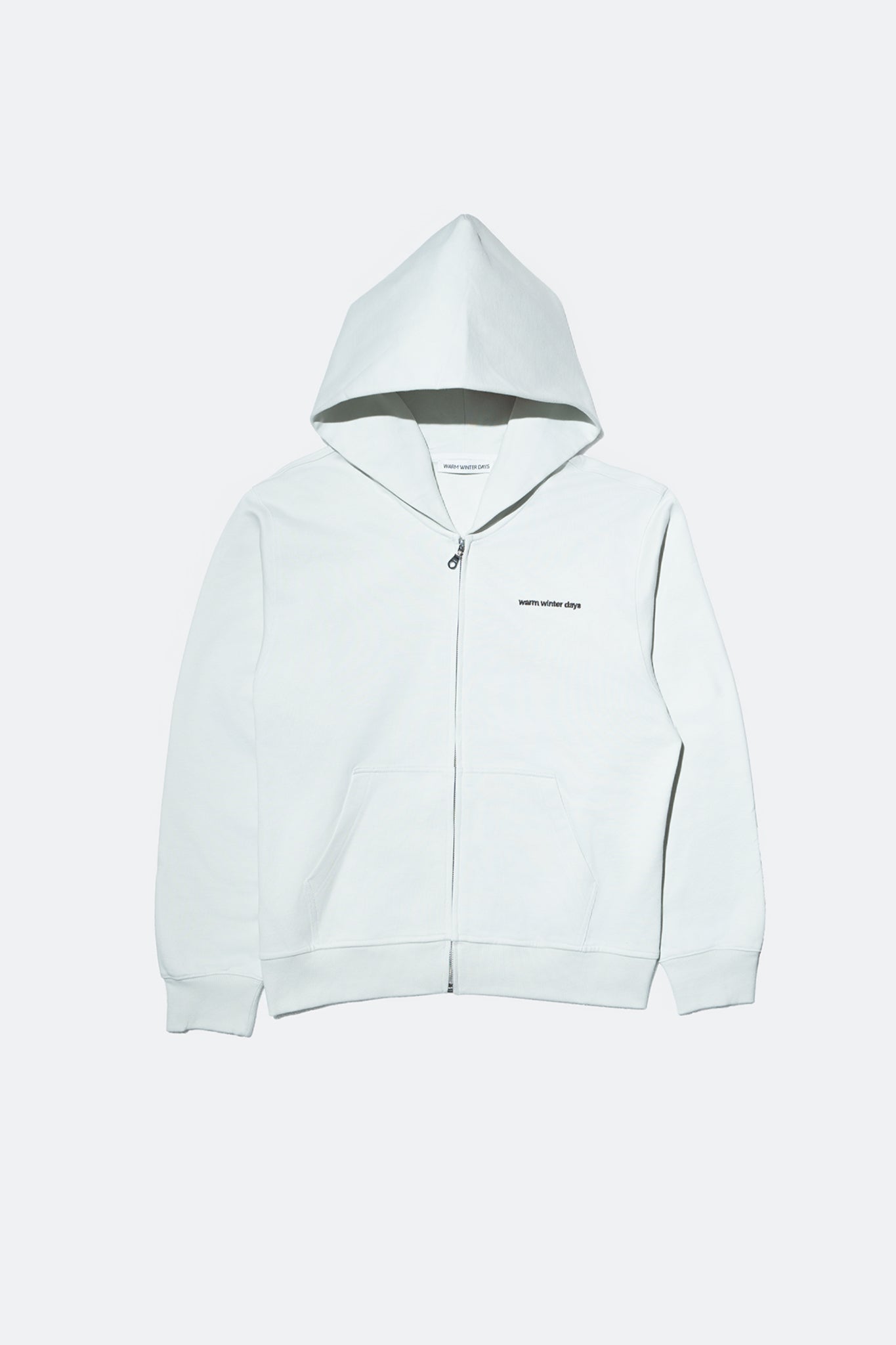 WARM WINTER DAYS ZIP UP HOODIE/ CLOUD - GROGROCERY