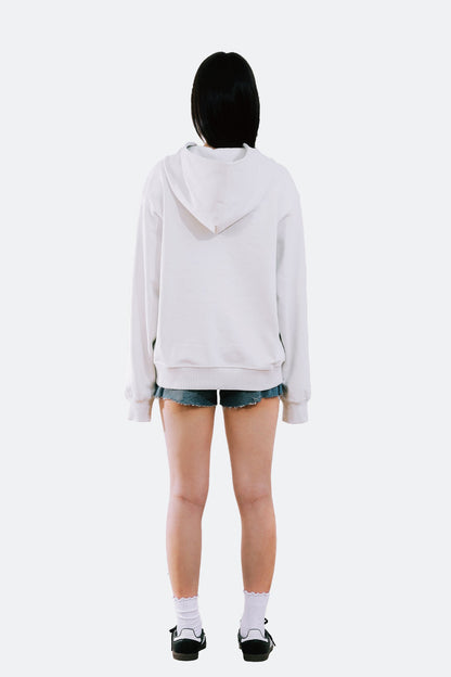 WARM WINTER DAYS ZIP UP HOODIE/ CLOUD - GROGROCERY