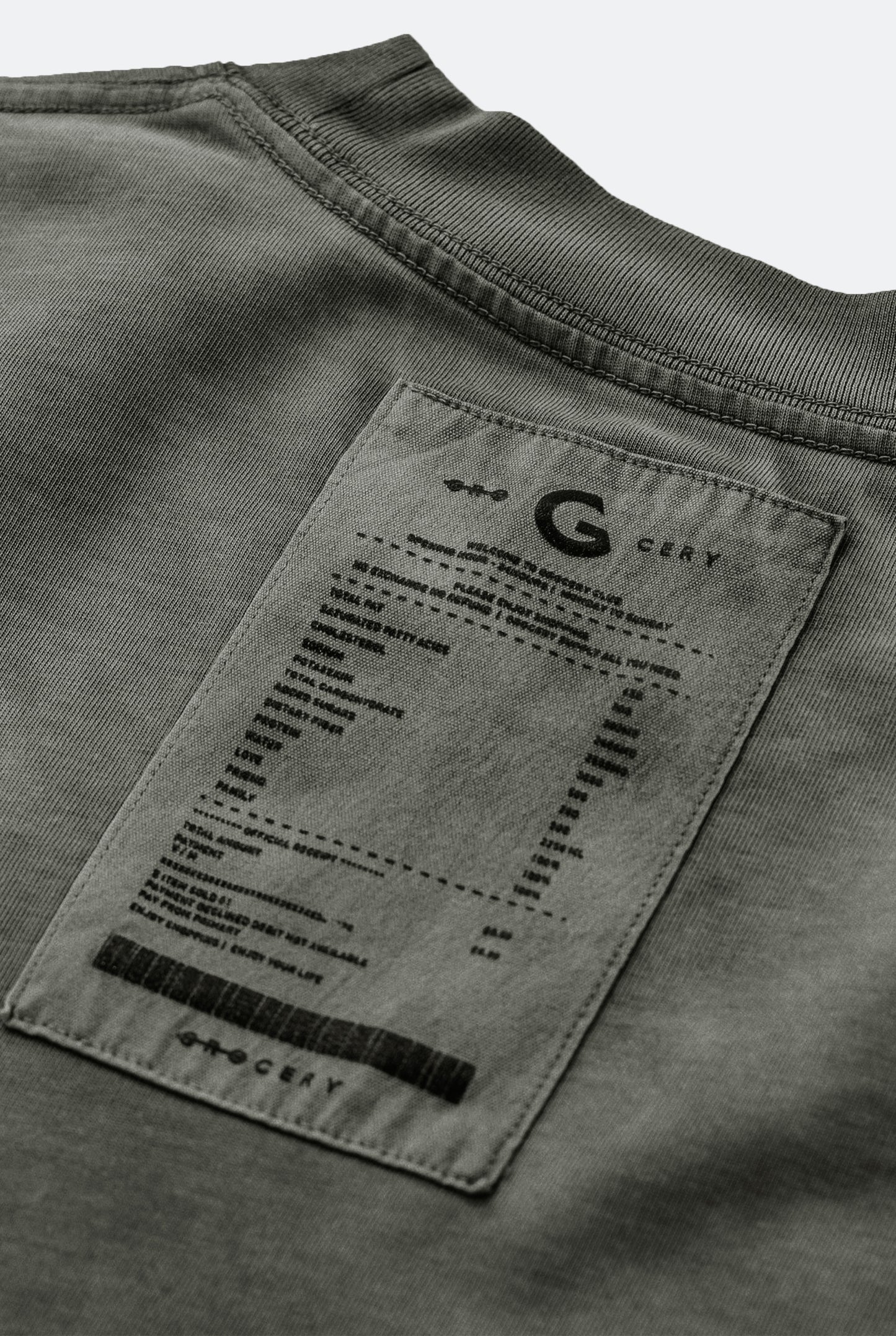 GROCERY WASHED POCKET INVOICE BOXY TEE/ SUN FADE DARK OLIVE