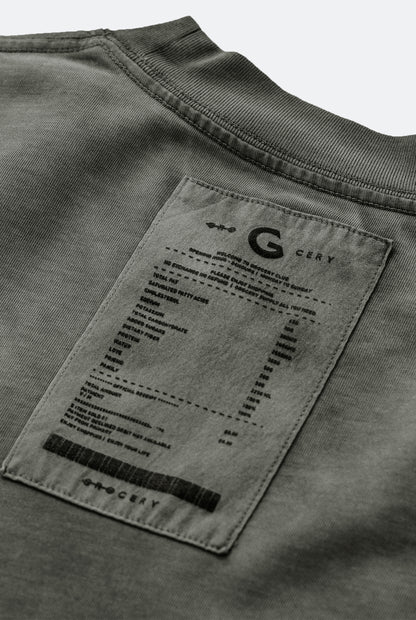 GROCERY WASHED POCKET INVOICE BOXY TEE/ SUN FADE DARK OLIVE