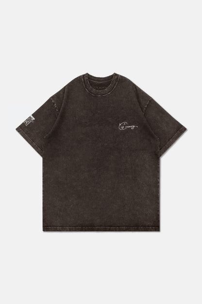 GROCERY X CUMA CAFE WASHED GRAPHIC TEE/ BROWN