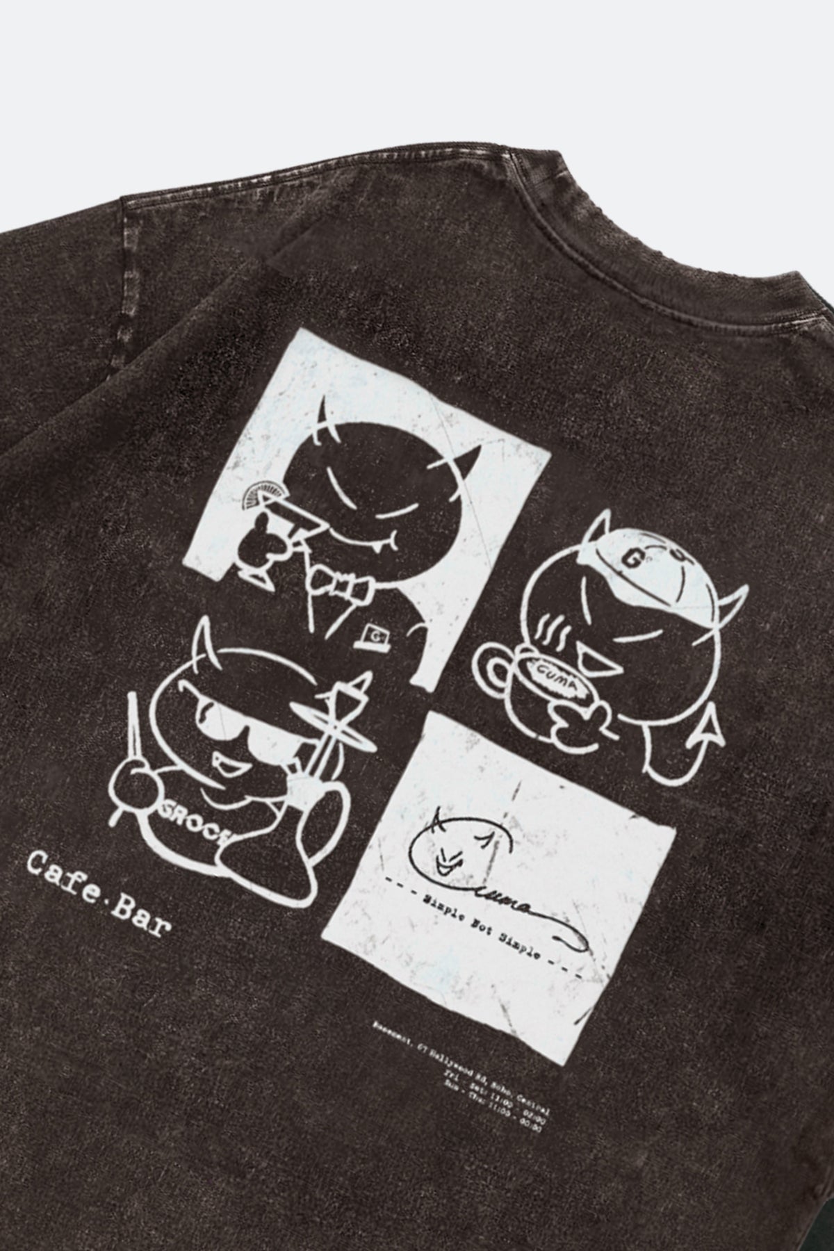 GROCERY X CUMA CAFE WASHED GRAPHIC TEE/ BROWN