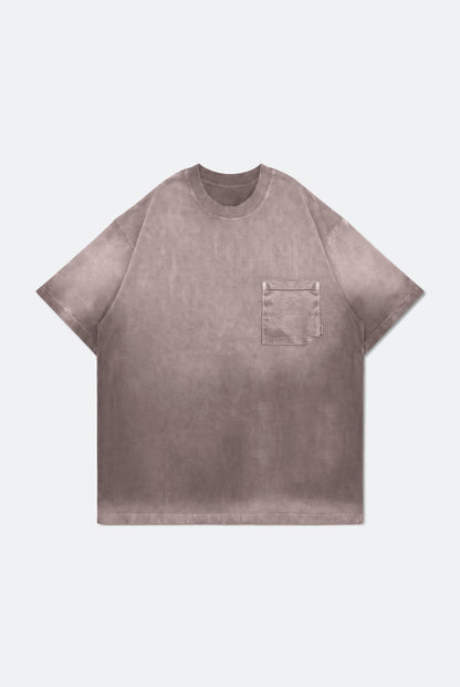 GROCERY WASHED POCKET INVOICE BOXY TEE/ SUN FADE PINK