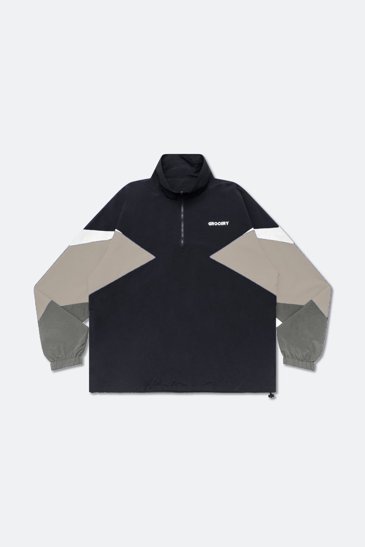 GROCERY NYLON PANEL HALF ZIP WINDBREAKER/ SAND