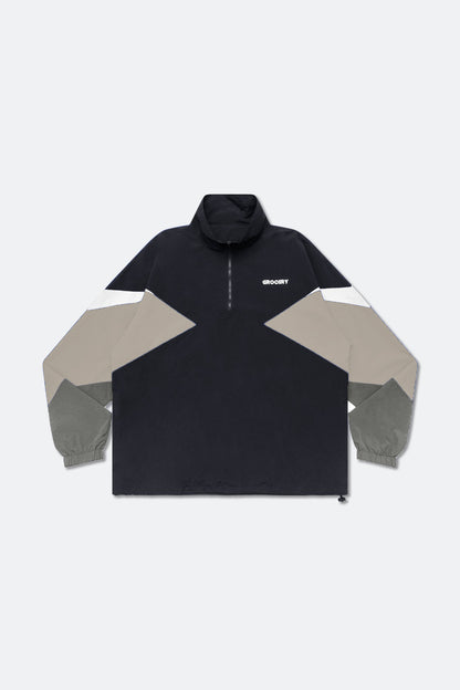 GROCERY NYLON PANEL HALF ZIP WINDBREAKER/ SAND