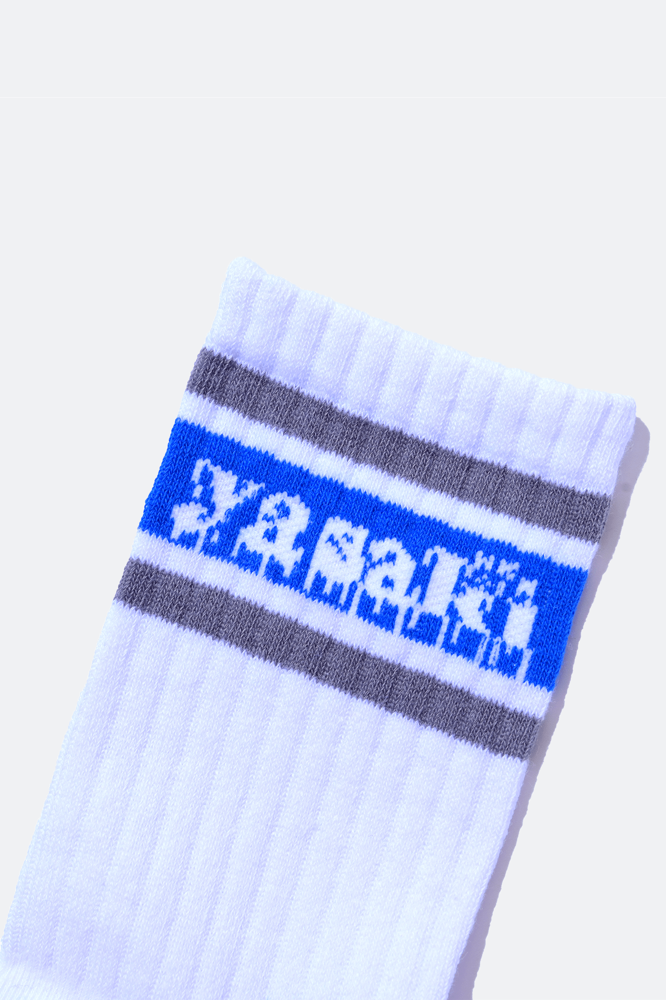 Yasaki Scribble Crew Socks/ White - GROGROCERY