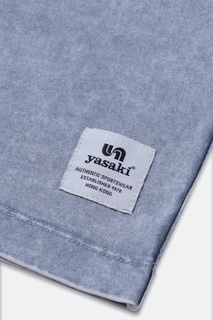 Yasaki Vintage Washed Heritage Tee/ Stone Wash Grey - GROGROCERY
