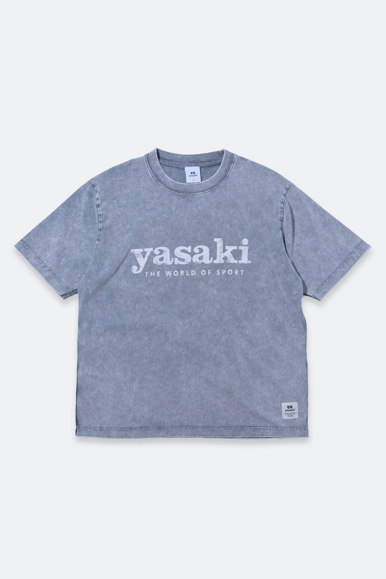 Yasaki Vintage Washed Heritage Tee/ Stone Wash Grey - GROGROCERY