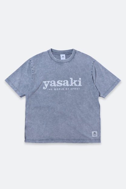 Yasaki Vintage Washed Heritage Tee/ Stone Wash Grey - GROGROCERY