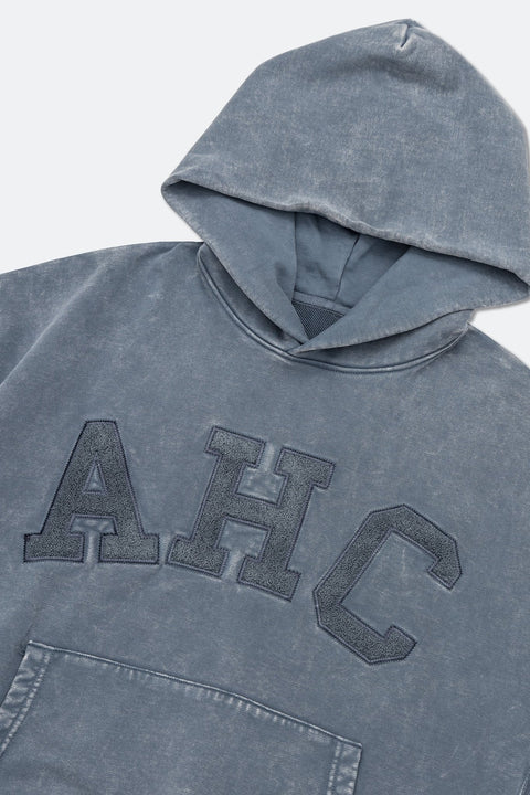 Aim Higher Club College Hoodie/ Washed Grey Blue - GROGROCERY