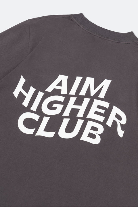 Aim Higher Club Logo Long Tee/ Light Wash Grey - GROGROCERY