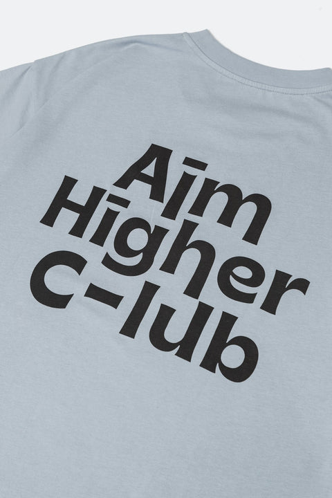 Aim Higher Club Logo Tee/ Baby Blue - GROGROCERY