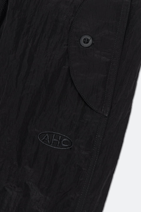 Aim Higher Club Nylon Wide Cargo Pants/ Black - GROGROCERY