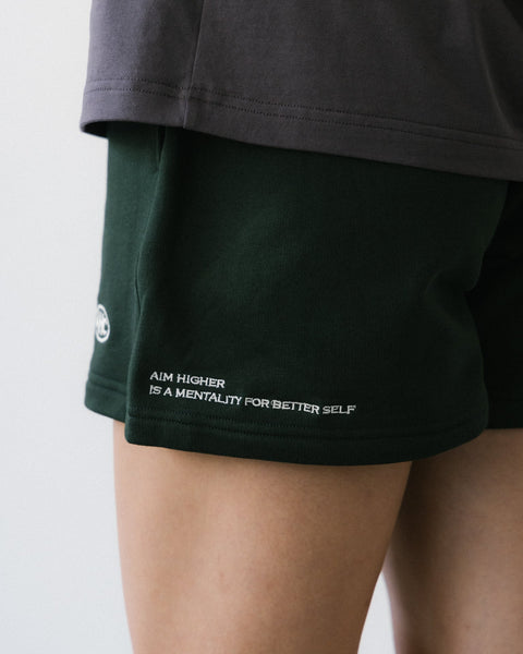 Aim Higher Club Unisex Sweat Shorts/ Green - GROGROCERY