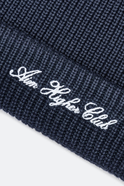 Aim Higher Club Washed Beanie/ Washed Navy - GROGROCERY