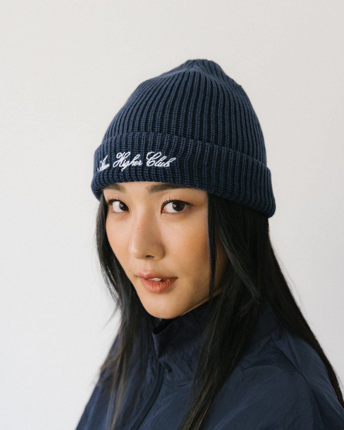 Aim Higher Club Washed Beanie/ Washed Navy - GROGROCERY