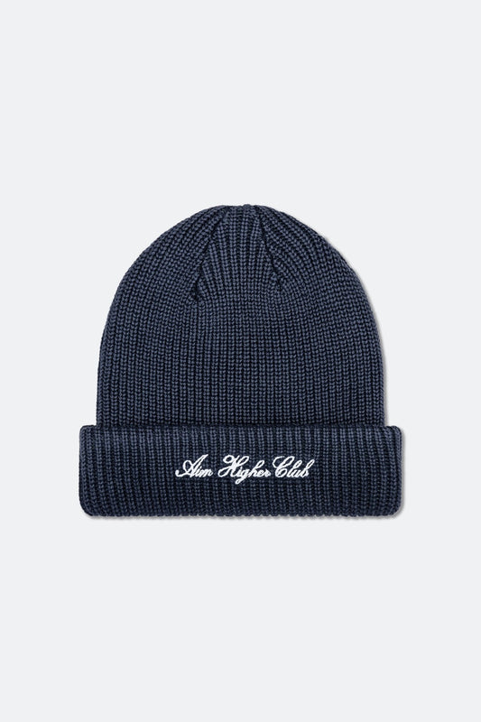 Aim Higher Club Washed Beanie/ Washed Navy - GROGROCERY
