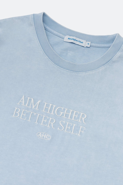 Aim Higher Club X Cecilia Yeung Better Self Washed Tee/ Light Baby Blue - GROGROCERY