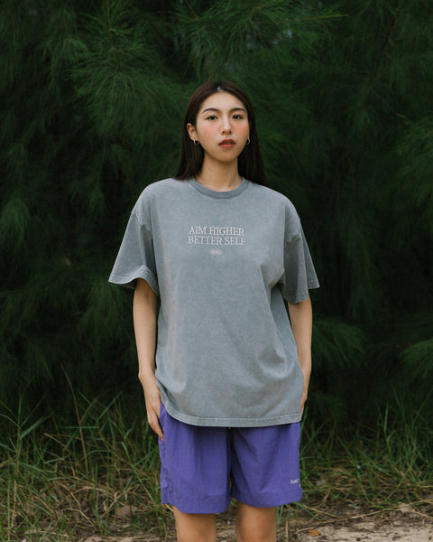 Aim Higher Club X Cecilia Yeung Better Self Washed Tee/ Light Grey - GROGROCERY