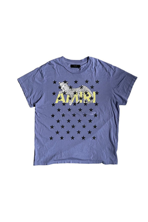 Amiri Leopard Star Printed T-Shirt - GROGROCERY
