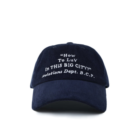 Big City People Corduroy Ball Cap/ Navy - GROGROCERY