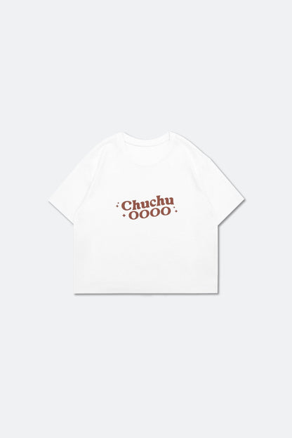 ChuChu Logo Cropped Tee/ White - GROGROCERY
