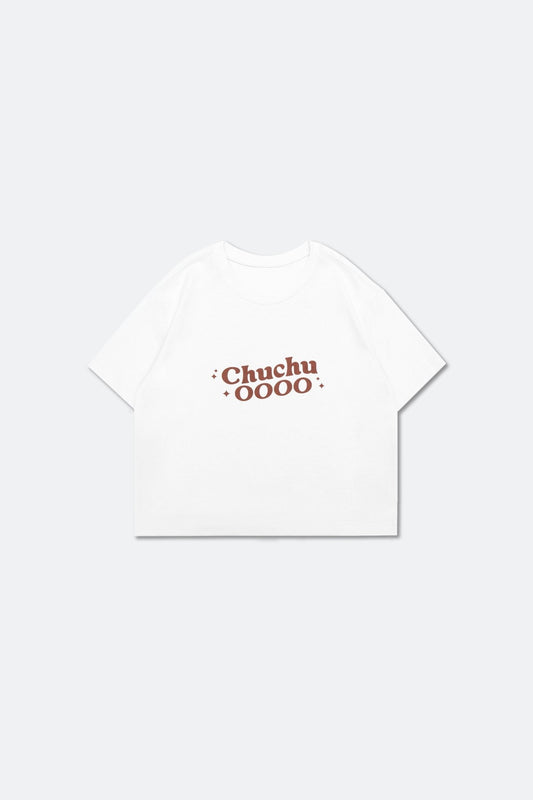 ChuChu Logo Cropped Tee/ White - GROGROCERY